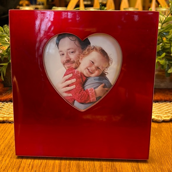 Heart Frame and Valentine bear with zippered heart pocket - Picture 3 of 6